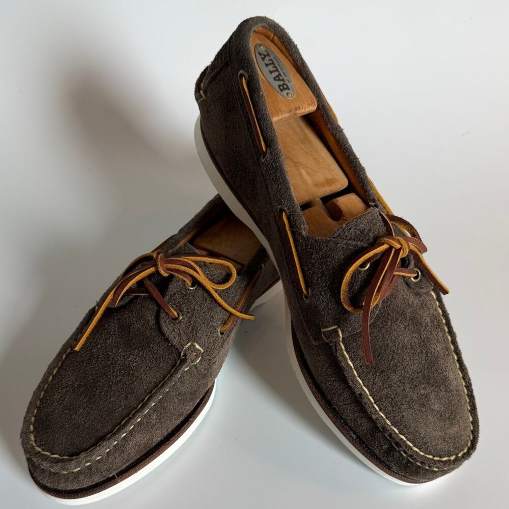 NIB Rancourt & Co. x Mark McNairy Gray Suede Boat Shoe RARE Maine USA 11 D
